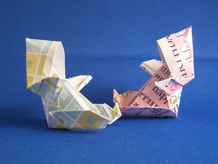 Origami Baby by Kunihiko Kasahara. Folded by Gilad Aharoni on giladorigami.com