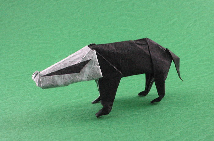 Origami Badger by Robin Glynn. Folded by Gilad Aharoni on giladorigami.com