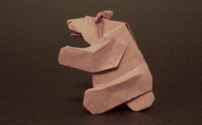 Origami Bear by Cesar Gonzales. Folded by Gilad Aharoni on giladorigami.com