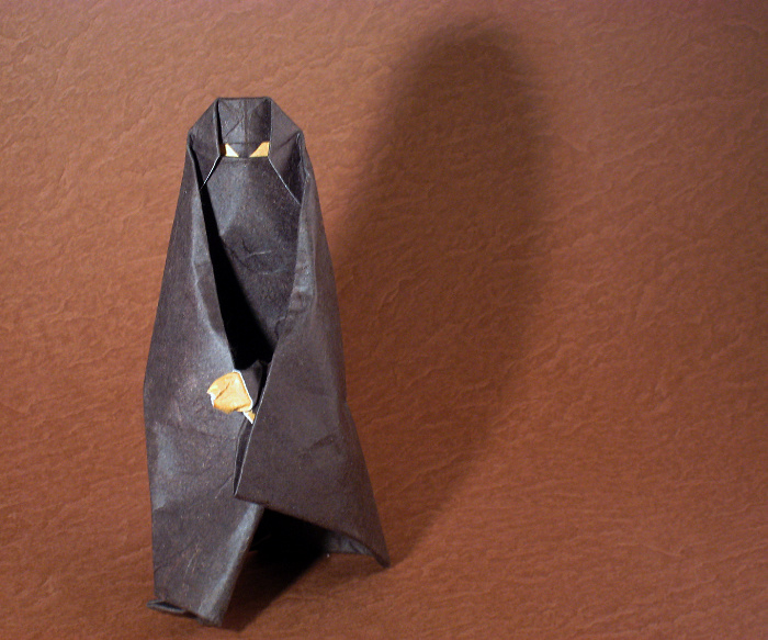 Origami Woman in a burka by Bernie Peyton. Folded by Gilad Aharoni on giladorigami.com