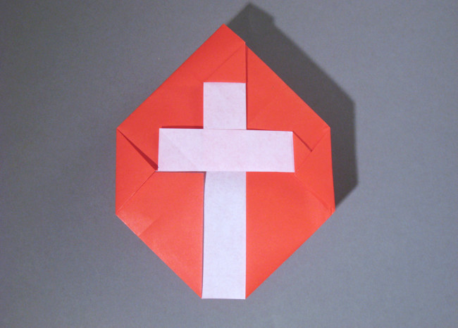 Origami Cross by Paul Jackson. Folded by Gilad Aharoni on giladorigami.com