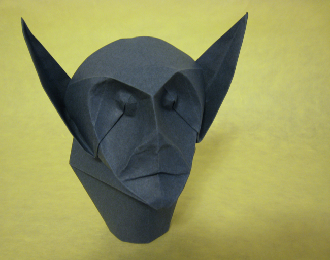 Origami Demon by Eric Joisel. Wet-folded from a square of 160gsm Canson art paper by Gilad Aharoni on giladorigami.com
