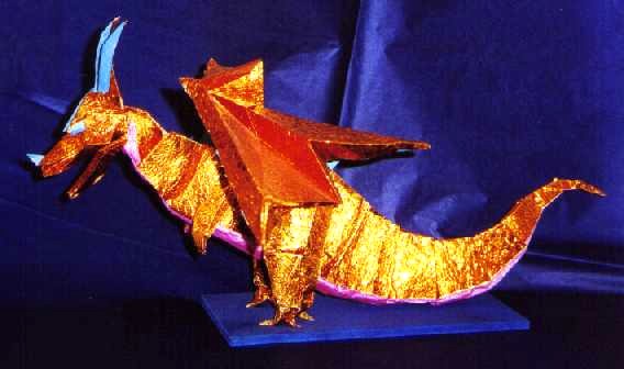 Origami King dragon by Kimura Yoshihisa. Folded by Gilad Aharoni on giladorigami.com