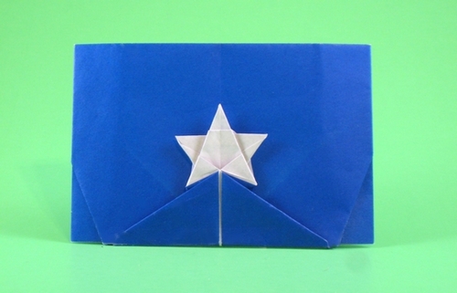 Origami Flag of Somalia by Gilad Aharoni. Folded from a square of origami paper by Gilad Aharoni on giladorigami.com