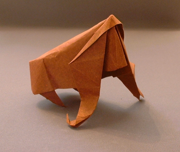 Origami Gorilla by Stephen Weiss. Folded from a square of origami paper by Gilad Aharoni on giladorigami.com