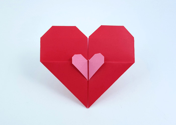 Origami Heart on heart 3 by Francis Ow. Folded by Gilad Aharoni on giladorigami.com