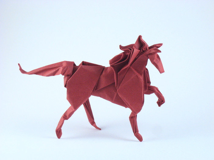 Origami Horse by Nicolas Gajardo Henriquez. Folded by Gilad Aharoni on giladorigami.com