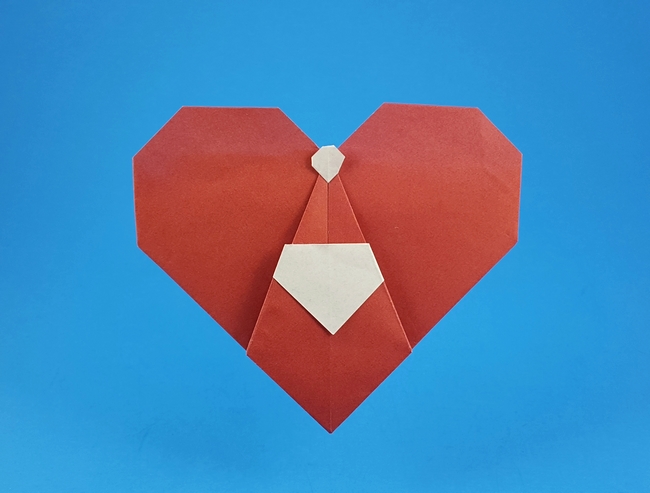Origami I love Santa by Gilad Aharoni. Folded from a square of origami paper by Gilad Aharoni on giladorigami.com