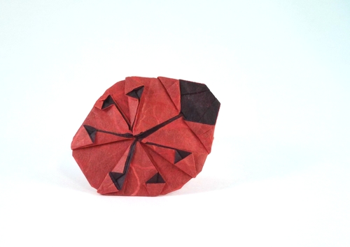 Origami Ladybug by Marc Kirschenbaum. Folded by Gilad Aharoni on giladorigami.com