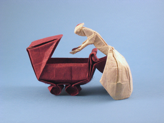 Origami Mother love by Neal Elias. Folded by Gilad Aharoni on giladorigami.com