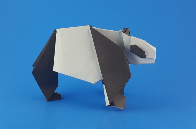 Origami Panda by Neal Elias. Folded from a square of origami paper by Gilad Aharoni on giladorigami.com
