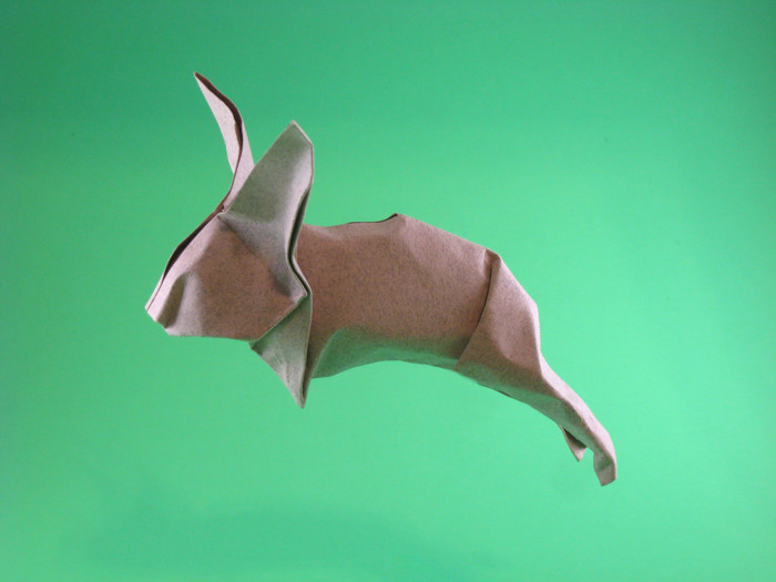 Origami Rabbit by Nguyen Tu Tuan. Folded by Gilad Aharoni on giladorigami.com