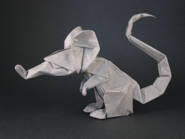 Origami Rat by Eric Joisel. Folded by Gilad Aharoni on giladorigami.com