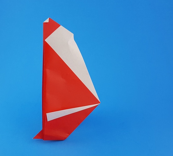 Origami Santa Claus 2 by Francesco Miglionico. Folded from a square of origami paper by Gilad Aharoni on giladorigami.com