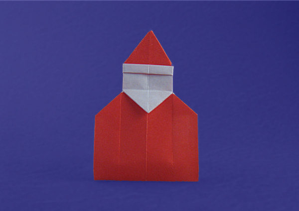 Origami Santa by David Petty. Folded by Gilad Aharoni on giladorigami.com