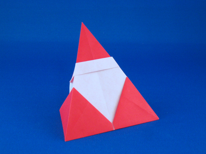 Origami Santa 1 by Nick Robinson. Folded by Gilad Aharoni on giladorigami.com