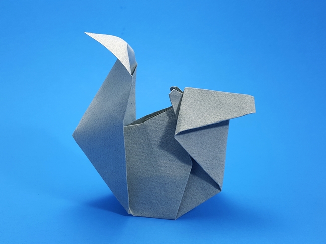 Origami Squirrel by Anne LaVin. Folded from a square of cardstock by Gilad Aharoni on giladorigami.com