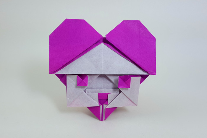 Origami Stay Home Stay Alive by Sampreet Manna. Folded from a square of origami paper by Gilad Aharoni on giladorigami.com