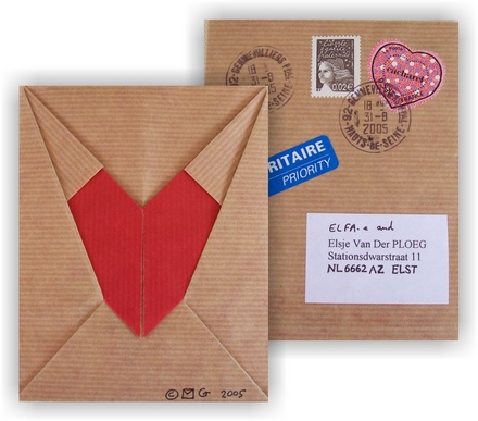 Origami Envelope for Elsje by Michel Grand on giladorigami.com