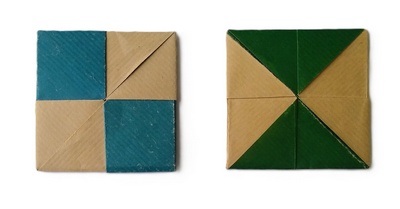 Origami Squarelequin tripocket by Michel Grand on giladorigami.com