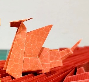 Origami Duo dragon by Brendan Plumb on giladorigami.com