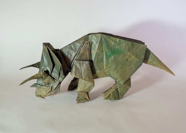 Origami Triceratops by Park Jong Woo on giladorigami.com