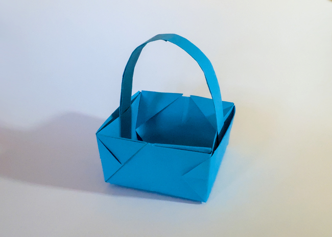 Origami Basket with handles by Traditional on giladorigami.com