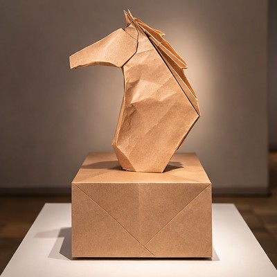 Origami Horse bust by Leonardo Pulido Martinez on giladorigami.com