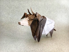 Origami Cow by Tsuruta Yoshimasa on giladorigami.com