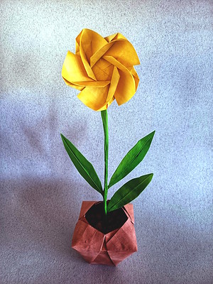 Origami Daisy by Yara Yagi on giladorigami.com