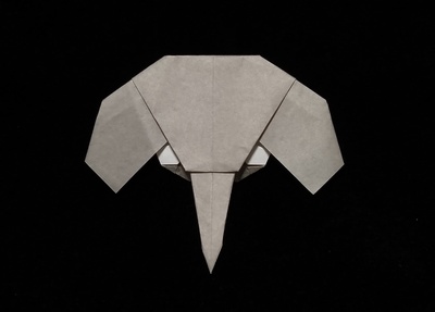 Origami Elephant head by Taichiro Hasegawa on giladorigami.com