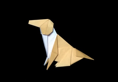 Origami Golden retriever by Yoshida Makoto on giladorigami.com