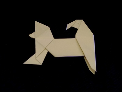 Origami Midget shiba by Koya Ohashi on giladorigami.com