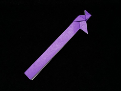 Origami Pajarita bookmark by Carlos Pomaron Arbues on giladorigami.com