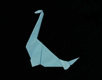 Origami Plesiosaurus by Sergio Gonzalez on giladorigami.com