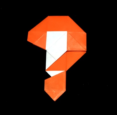 Origami Question mark by Katsushi Nosho on giladorigami.com