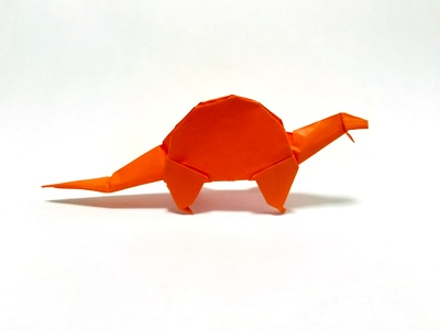 Origami Apatosaurus by Hans Birkeland on giladorigami.com