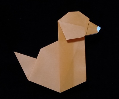 Origami Barking dog by Paul Jackson on giladorigami.com