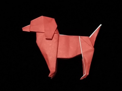 Origami Beagle by John Montroll on giladorigami.com