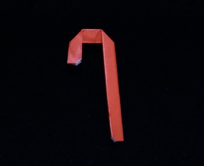 Origami Candy cane by John Montroll on giladorigami.com