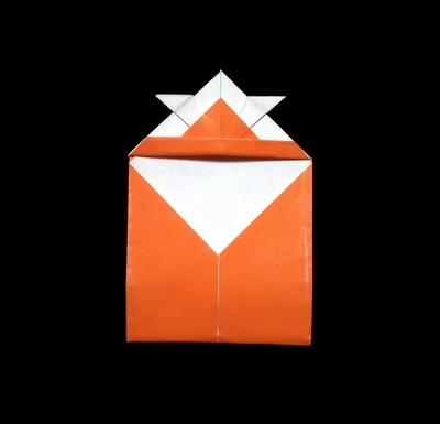Origami Card with child in Japanese helmet by Kimura Matsuyo on giladorigami.com