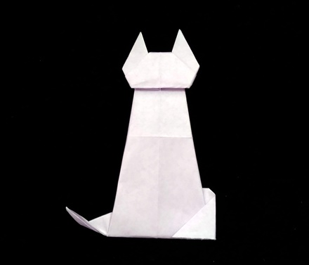 Origami Cat - Ms. Meow by Ranana Benjamin on giladorigami.com