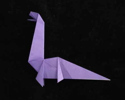 Origami Dinosaur by Tsuda Yoshio on giladorigami.com