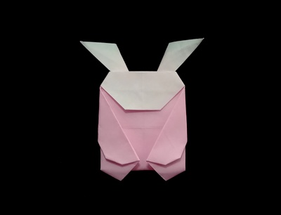 Origami Greeting bunny by Kawate Ayako on giladorigami.com