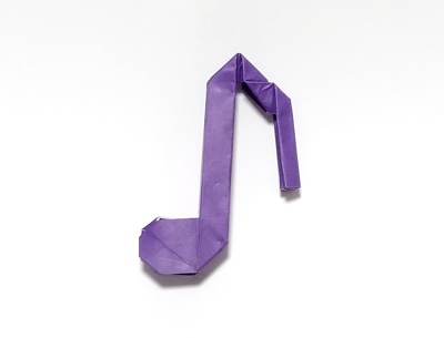 Origami Musical note by Alec Fehl on giladorigami.com