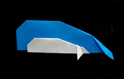 Origami Whale family by Makoto Yamaguchi on giladorigami.com